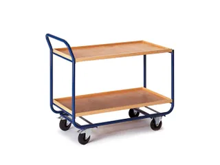 tafelwagen,draagverm. 150kg,2xhouten kist,laadvl. LxB 1000x575mm - 1