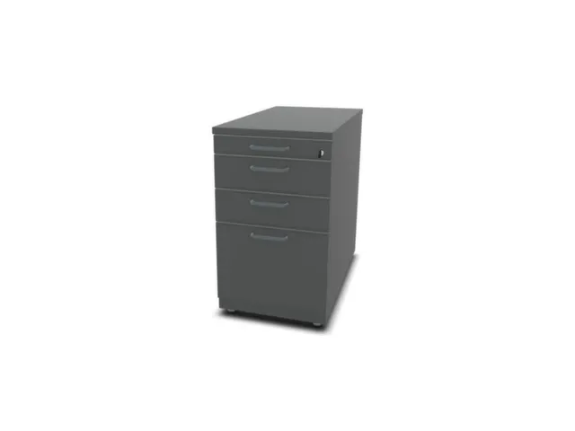caisson de bureau,HxlxP 740x430x800mm,2tiroir(s),MS-gris foncé
