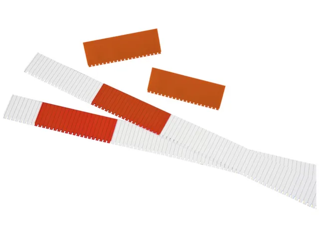 Etiquette enfichable 27x76mm Plastique Orange Transparent