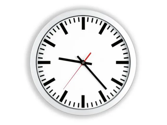 Stationsklok Abs-Kunststof Radiogestuurd Ø30cm Zilver Gelakt streep