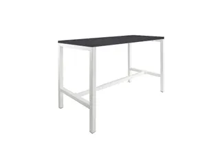 Domino Basic statafel 140x80cm 110cm houtprint schaduw 25mm wit - 1