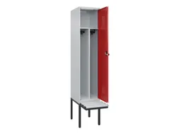 locker met bank,voor scheiding van kleding,HxBxD 2120x400x815mm,1vak