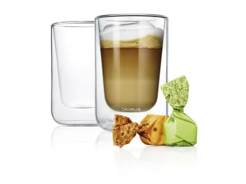 Set Cappuccinokopjes 2 Glazen Thermoglas 25cl