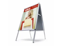 Stoepbord 50x70cm Design Zilver Ronde Hoek 25mm
