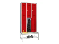 banklocker,dubbeldeks,HxBxD 2150x900x800mm,RAL7035,front RAL3000