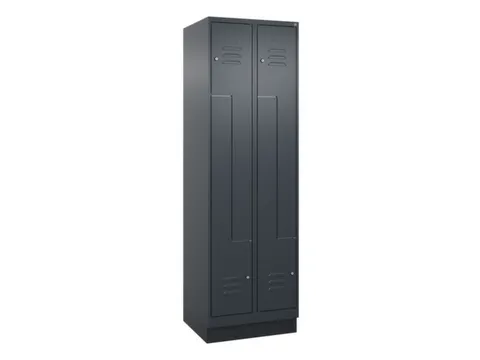 Z-garderobekast,HxBxD 1950x600x500mm,vak B 150/300mm,cil.-slot,sokkel
