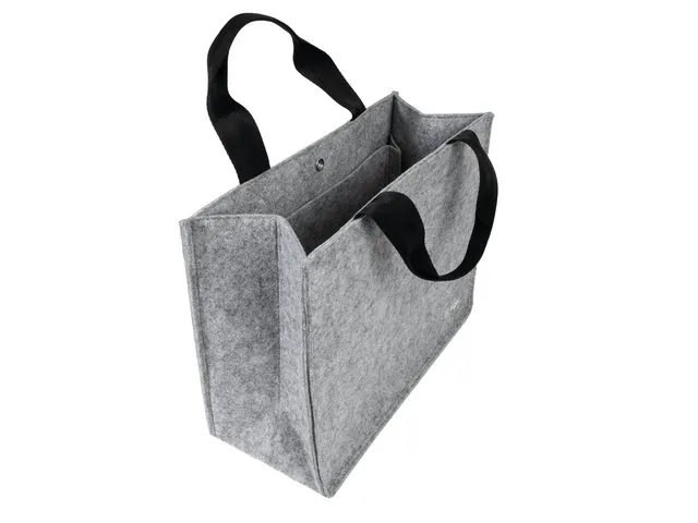 Bureautas Sigel voor hybride werken Basic Medium vilt lichtgrijs 361x2