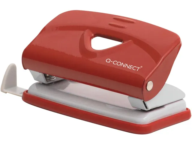 Q-CONNECT Light Duty perforator Metaal 2-gaats 10 vel Rood