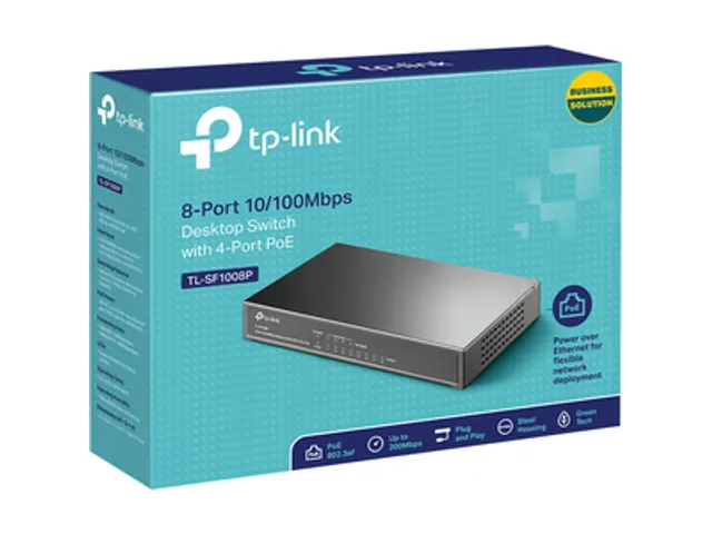 8-Poorts PoE Switch 4 PoE Ports