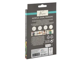 Acrylmarker Nassau duopunt set à 6 kleuren - 5