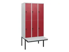 Dubbeldekse dekenkist,HxBxD 1950x900x815mm,3x2vak.,vak B 300mm