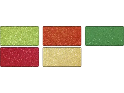 Glitterkarton Folia 50x70cm 300gr 5 vel oriental assorti