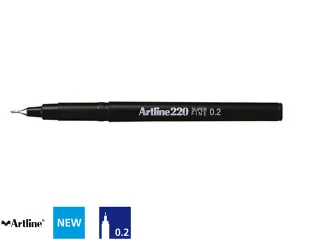 Fineliner Artline 220 rond super fijn blauw - 2