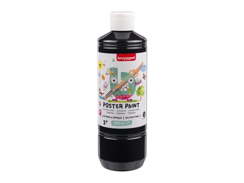 Plakkaatverf Bruynzeel zwart fles à 500ml