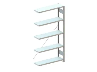 Inhaakstelling Aanbouwveld Ral7035 2000x1006x336mm 5legborden 230kg - 1
