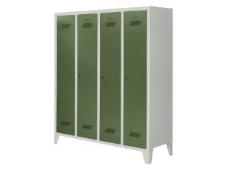 lockerkast v. kinderen,HxBxD 1600x1230x500mm,RAL7035,front RAL6011 - 2