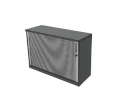 jaloeziedeurkast,HxBxD 825x1200x445mm,1xhouten vloer,MS-donkergrijs