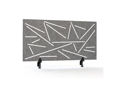 Akoestisch Bureaupaneel met patroon uitsnede 60x120cm Grijs