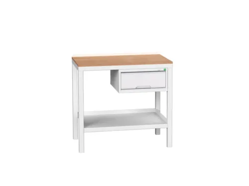 werkbank,HxBxD 930x1000x600mm,multiplexblad,4voeten,uitrusting: lade