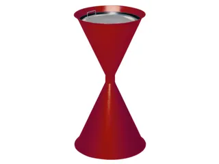 Zandasbak Staalplaat 730x400mm Ronde Trechter Sticker Verzinkt Ral3000 - 2