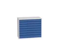 ladekast HxBxD 900x1050x550mm 8laden romp RAL7035 front RAL5010