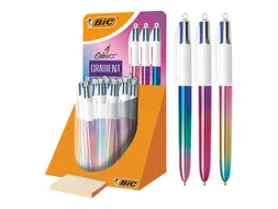 Balpen Bic 4kleuren gradient medium assorti