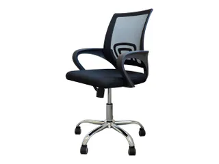 Bureaustoel Basic Net Zwart Stof - 1