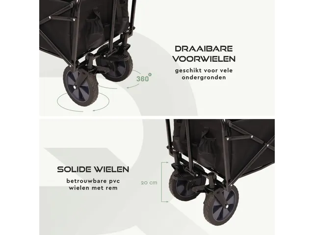 Bolderkar Opvouwbaar Zwart