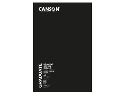 Schetsboek Canson Graduate 20vel 140gr A5 wit