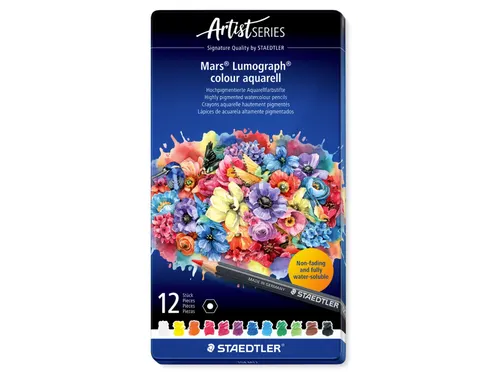 Aquarelpotlood Staedtler Mars Lumograph 12 kleuren