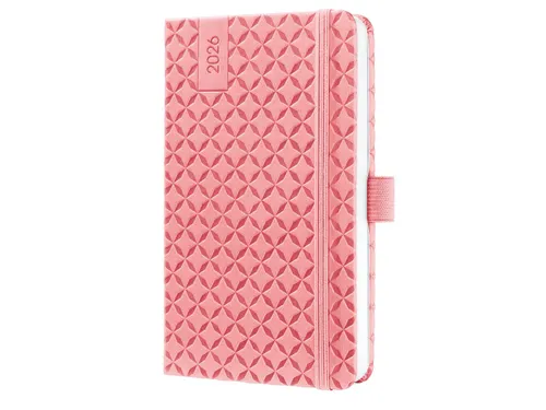 Weekagenda Flair A6 2026 (NL/FR/EN/DU) Rose Pink Hardcover