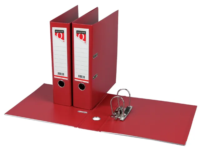 Ordner Quantore A4 80mm PP donkerrood Voordeelbundel
