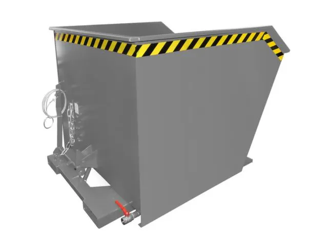 Kiepbak voor spaanders,HxLxB 780x1640x1280mm,1m³,draagverm. 1500kg