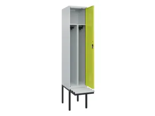 locker met bank,voor scheiding van kleding,HxBxD 2120x400x815mm,1vak - 1