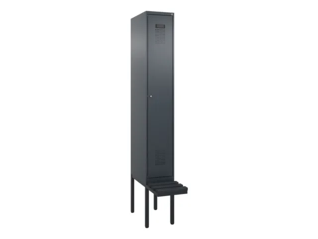 locker met bank,voor scheiding van kleding,HxBxD 2120x300x815mm,1vak