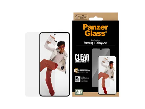 PanzerGlass Ultra-Wide Samsung Galaxy S26 Plus Screen Protector Temper