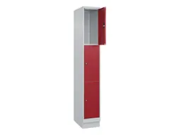 lockerkast,HxBxD 1950x300x500mm,1x3vakken,vak B 300mm,cil.-slot,sokkel