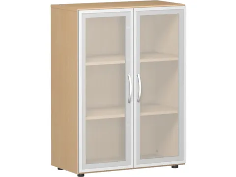 vitrinekast HxBxD 1104x800x420mm 2xhouten vloer 3OH beuken