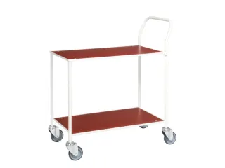 Tafelwagen,Draagverm. 150Kg,2Etage(S),Etage(S) Melaminecoating,Rood - 1