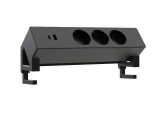 Stekkerdoos Euroseats opbouw 3 voudig USB A+C zwart - 1