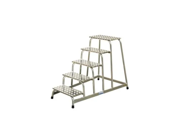 Montagetrap Aluminium H 1 0M 5Treden Incl. Platform Treden Traanplaat