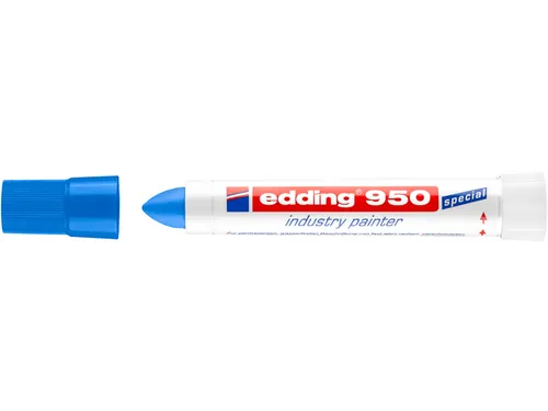 Viltstift edding 950 pastamarker industry rond 10mm blauw