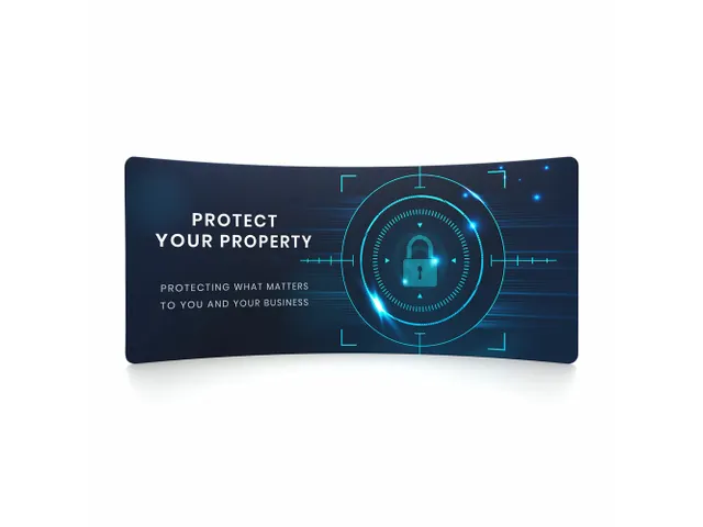 Beurswand Zipper-Wall Curved Basic 500x230cm