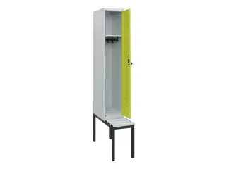 locker met bank,HxBxD 1950x300x815mm,1vak,vak B 300mm,draaigrendel - 2