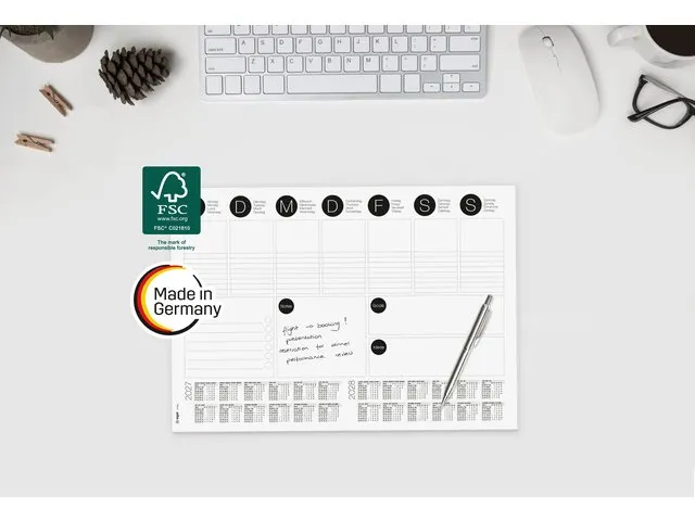 Designonderlegger Sigel week- planner A3 27/28 42x29,7cm 30 vel met to
