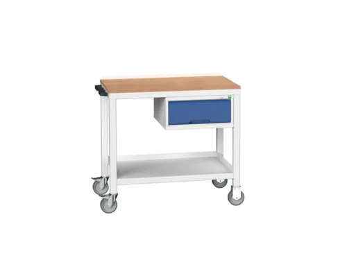 werkbank,verrijdbaar,HxBxD 930x1000x600mm,multiplexblad