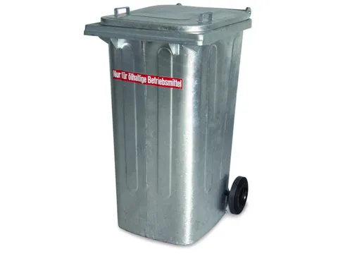 container,240l,HxBxD 1060x580x730mm,deksel staal,romp vuurverzinkt