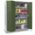 Vouwdeurkast 1950x1200x600mm 4legborden Verzinkt Ral7035 Front Ral6011