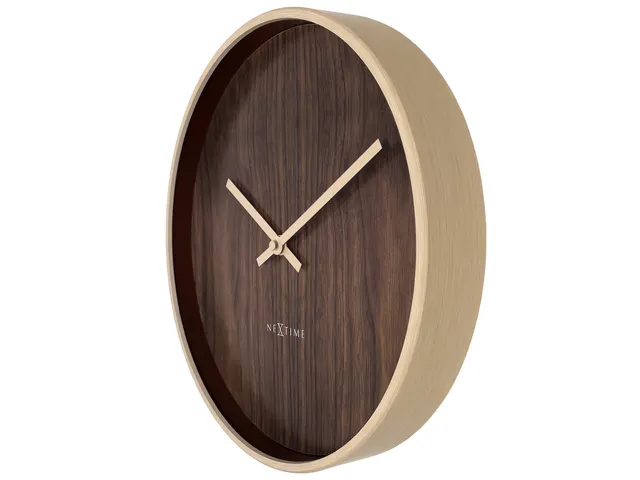 Wandklok NeXtime Oslo 30 cm bruin