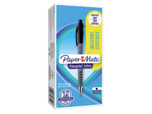 Balpen Paper Mate Flexgrip Ultra retractable zwart